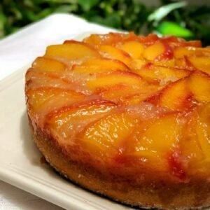 Inverted Peach Cake