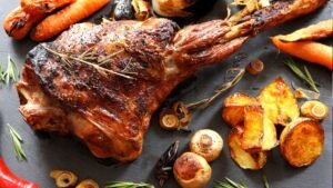 Pata de Cordero al horno con vino blanco